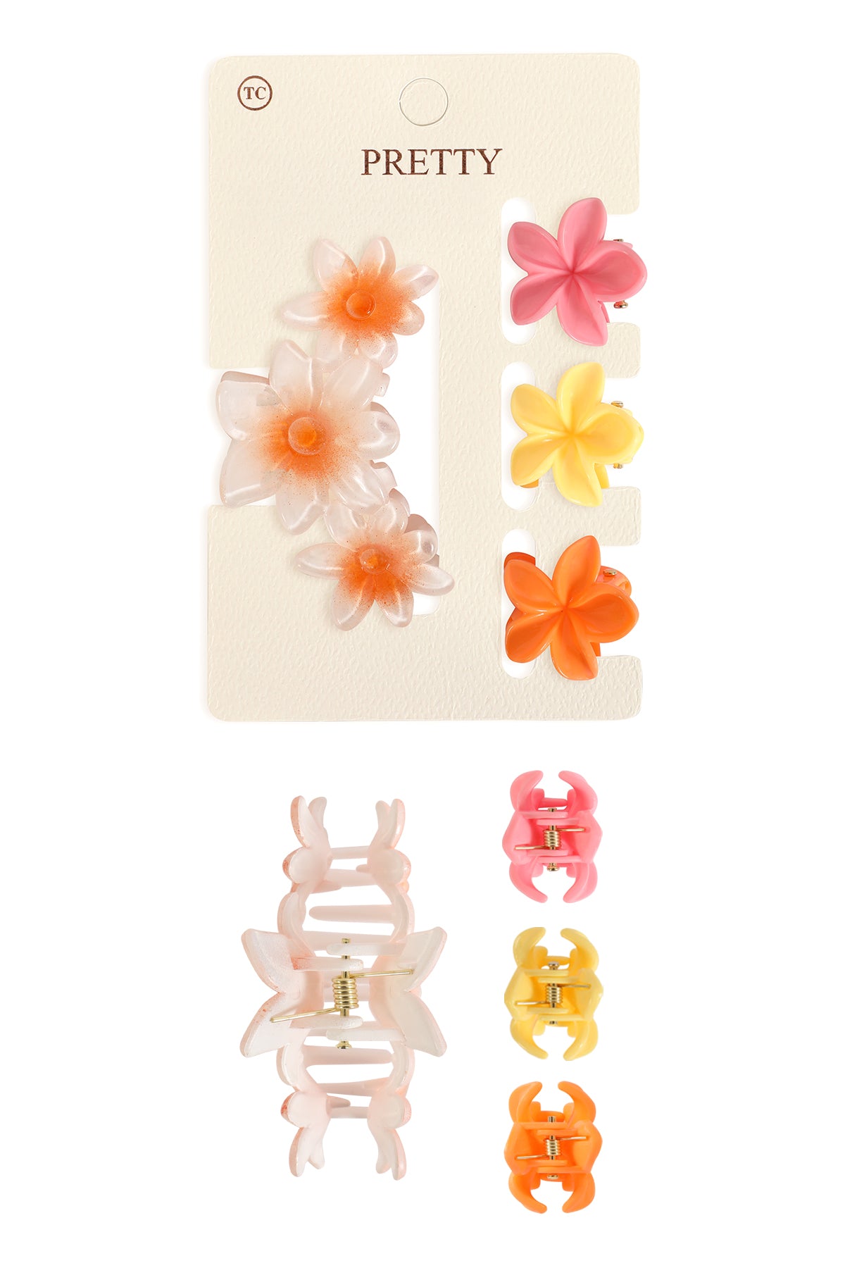 Cute Colorful Flower Hair Clips Set Hair Accessories