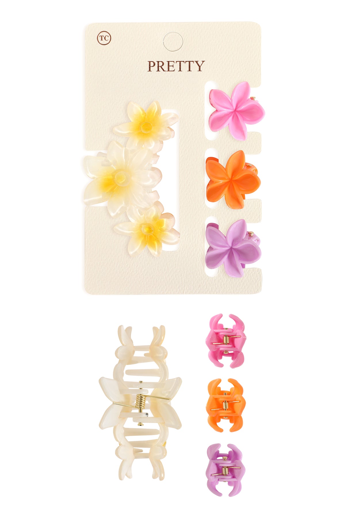 Cute Colorful Flower Hair Clips Set Hair Accessories