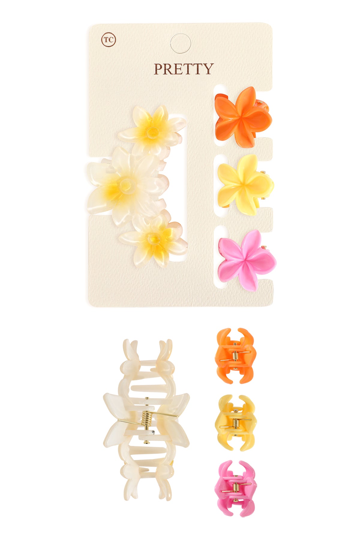Cute Colorful Flower Hair Clips Set Hair Accessories