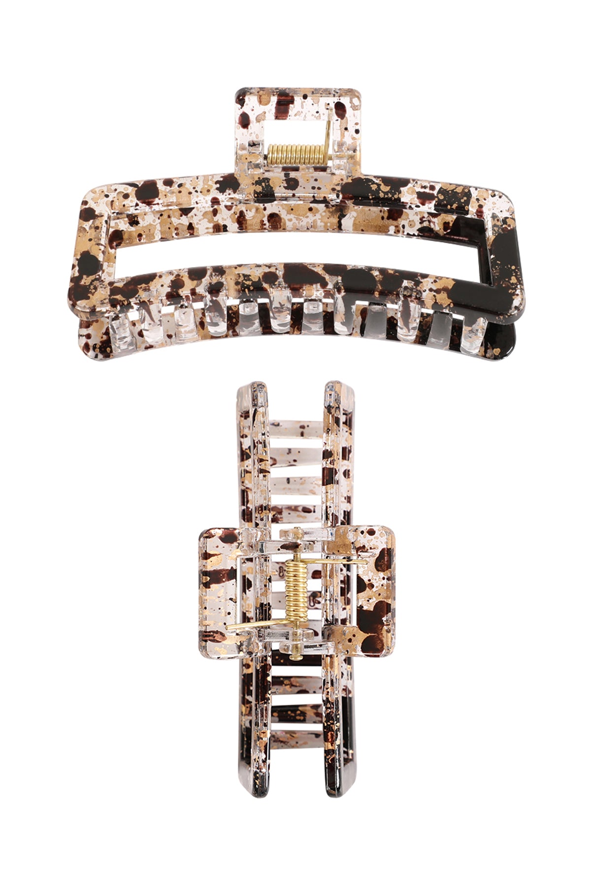 Golden Animal Print Hair Jaw Clip Hair Accessories