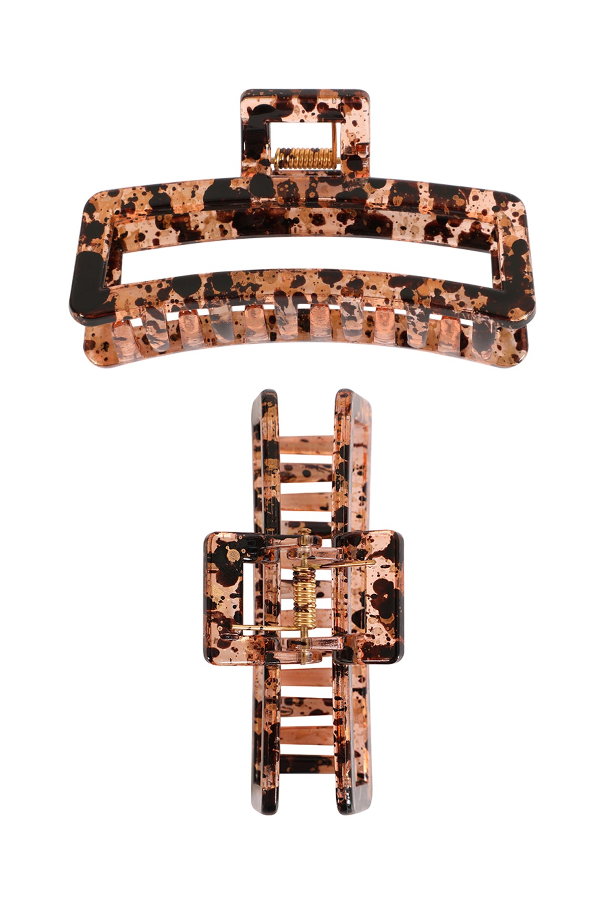 Golden Animal Print Hair Jaw Clip Hair Accessories