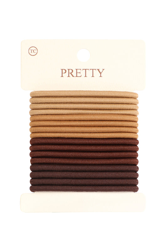 16Pcs Nylon Elastic Hair Band Set