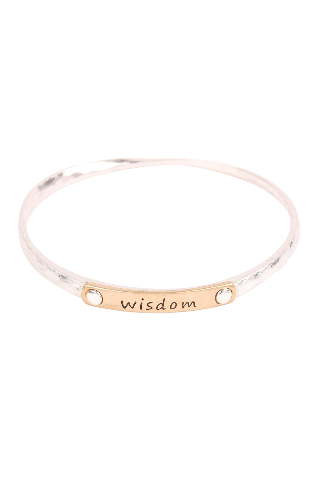 Wisdom Inspiration Twisted Bangle Bracelet