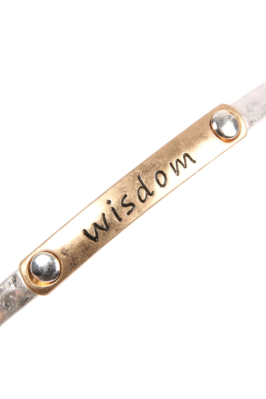Wisdom Inspiration Twisted Bangle Bracelet