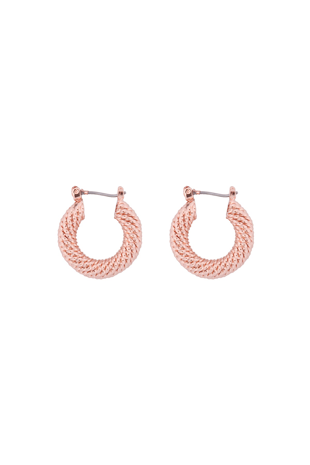Textured Hoop Latch Earrings