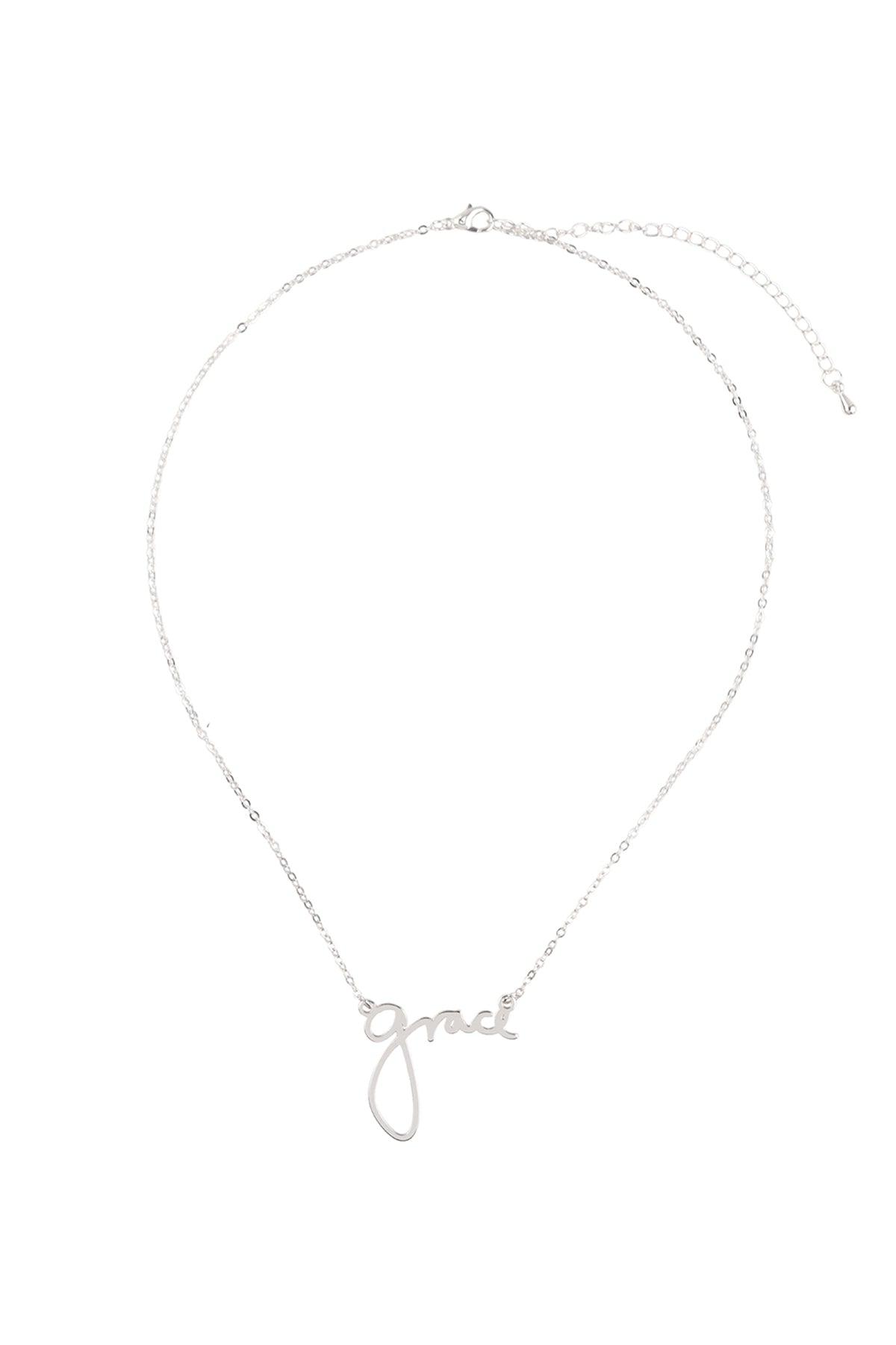 "Grace" Personalized Charm Pendant Long Necklace
