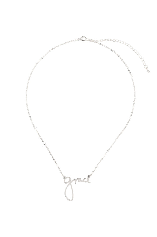 "Grace" Personalized Charm Pendant Long Necklace