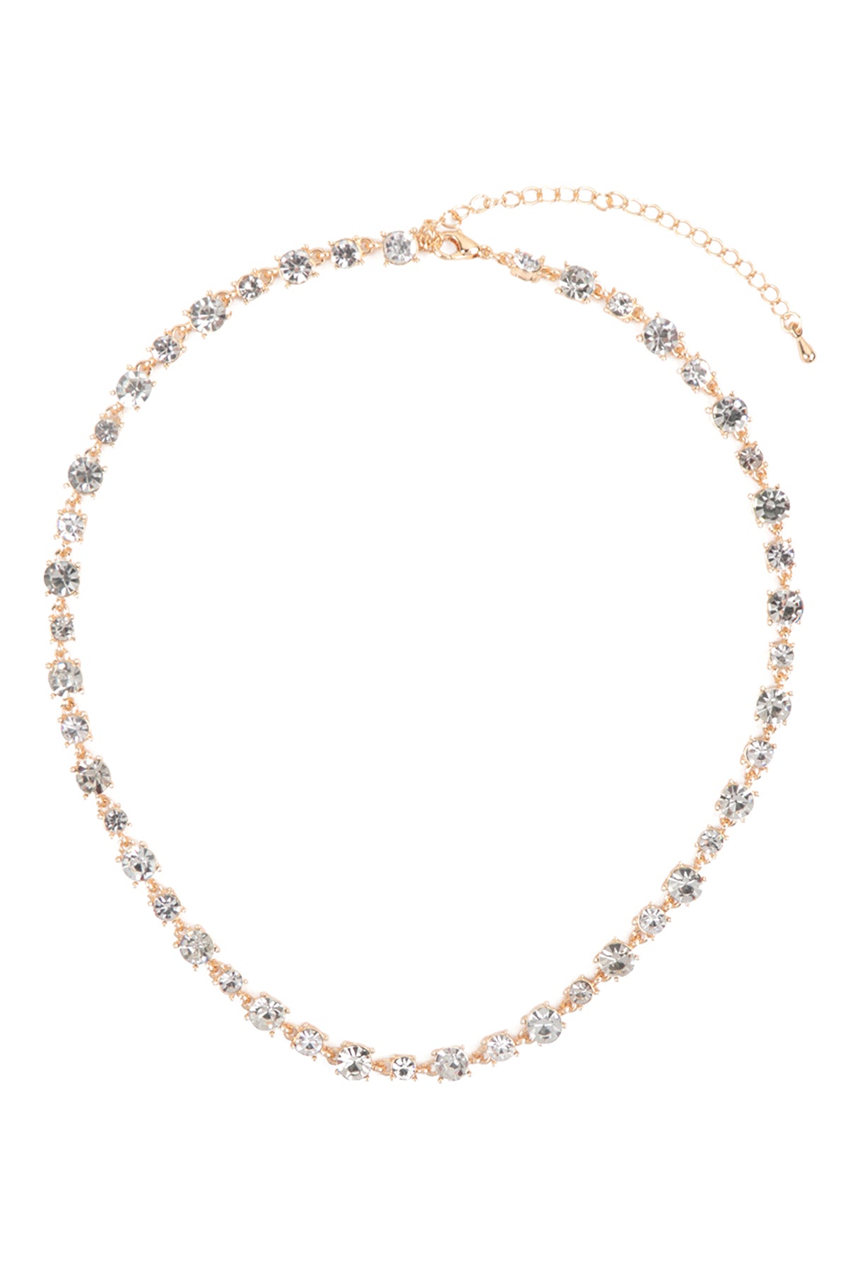 Bold Round Rhinestone Crystal Necklace