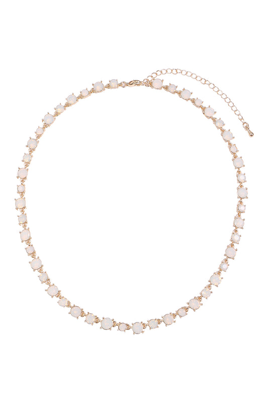 Bold Round Rhinestone Crystal Necklace