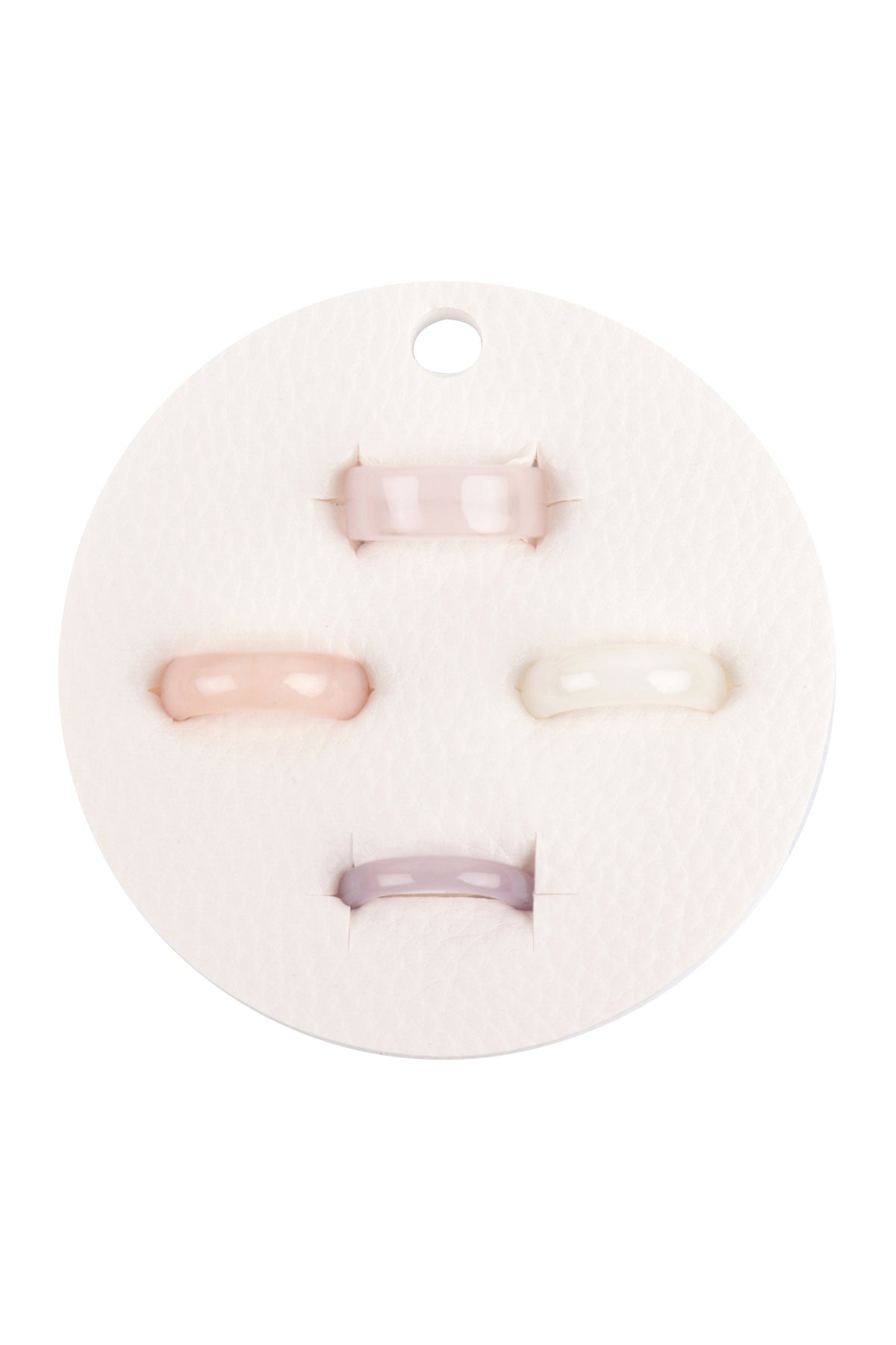 4 Pcs Ring Set Acrylic Textured