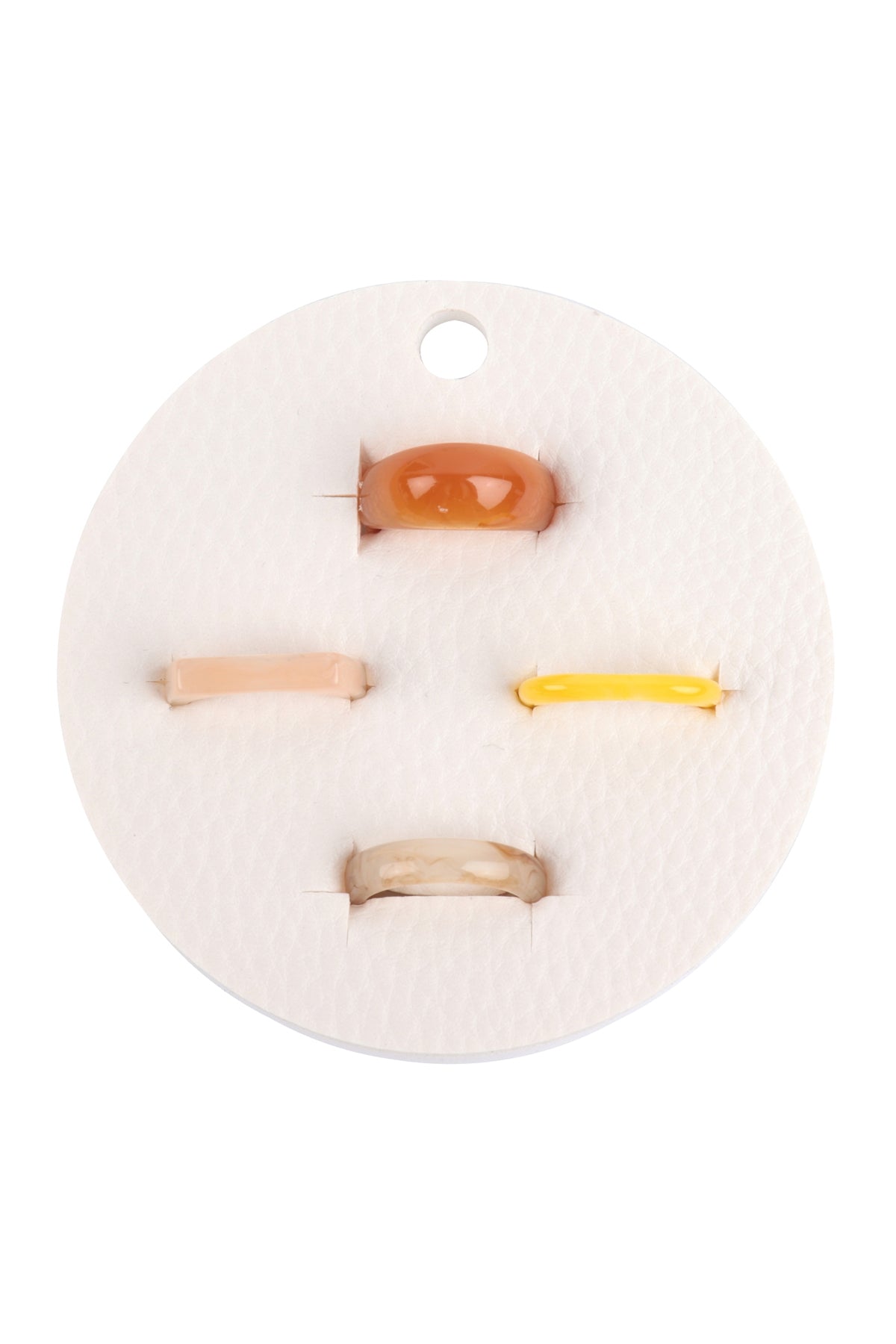 4 Pcs Ring Set Acrylic Textured