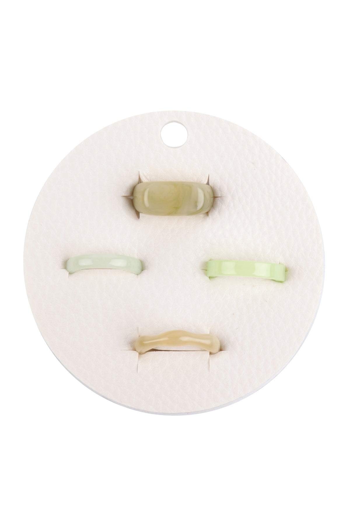 4 Pcs Ring Set Acrylic Textured