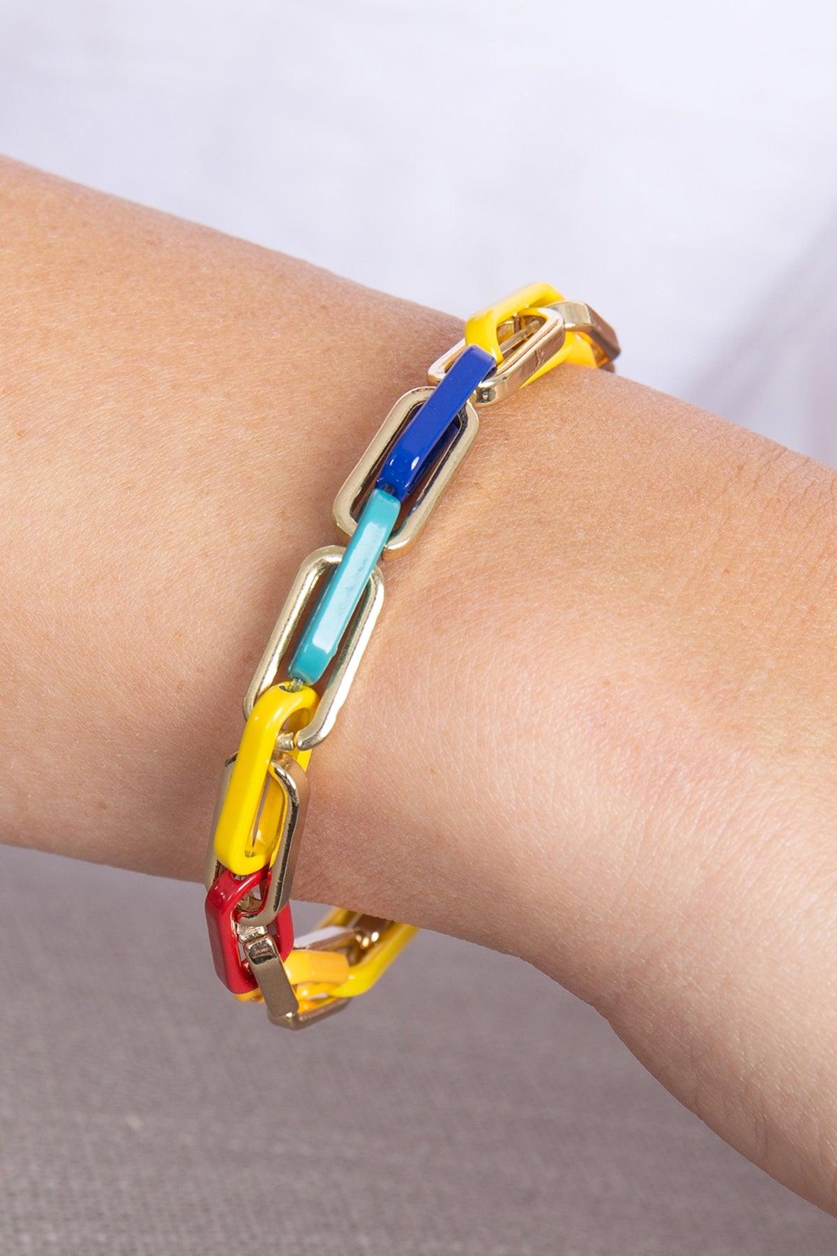 Acetate Multi Link Elastic Bracelet