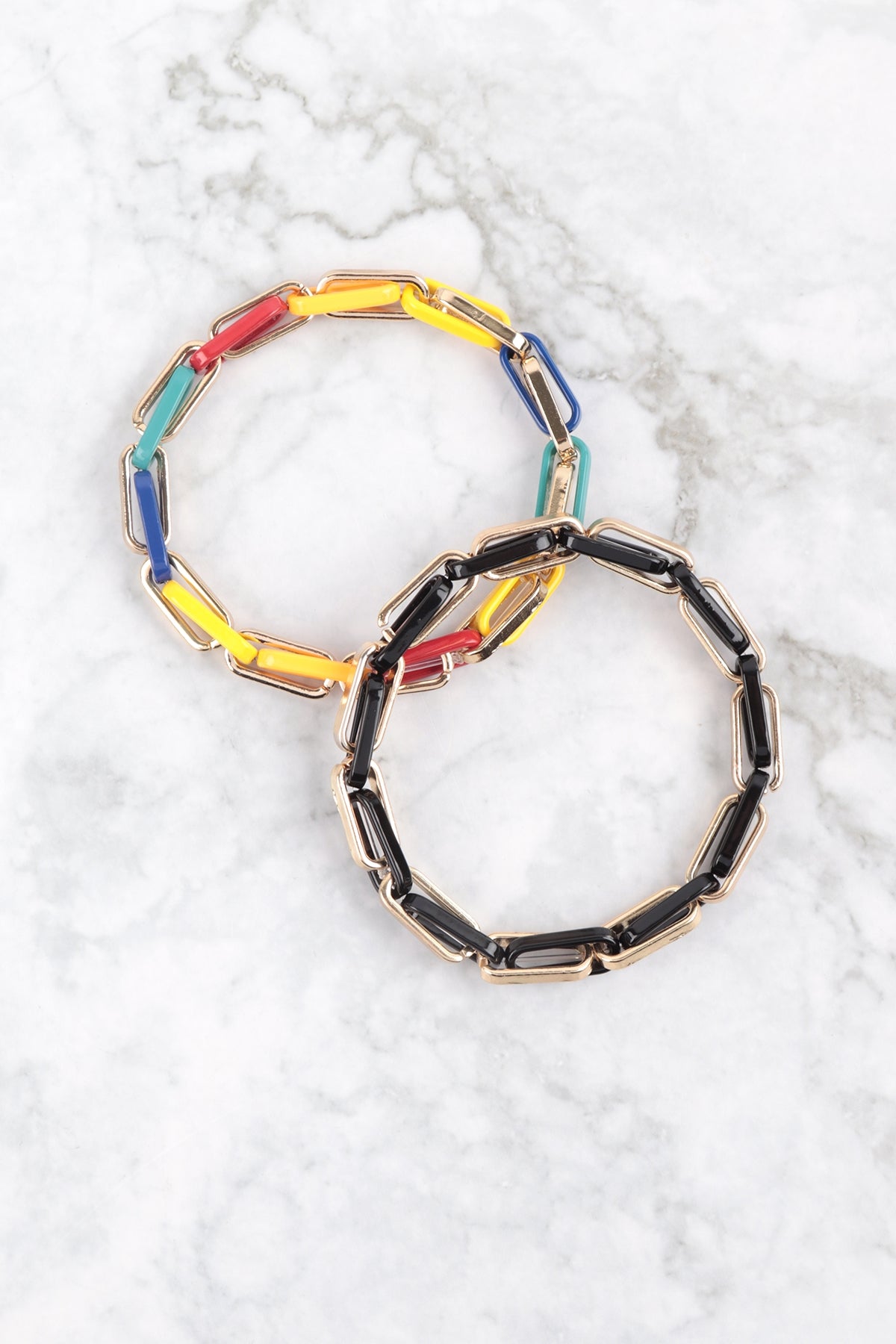 Acetate Multi Link Elastic Bracelet