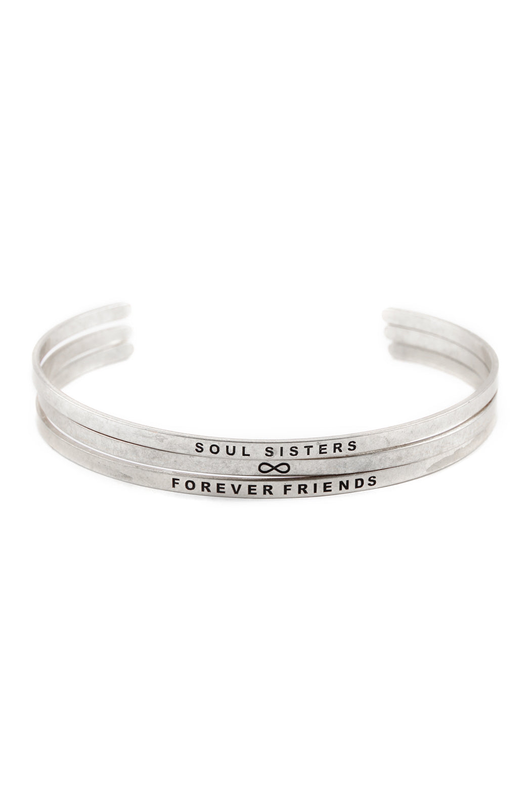 "Soul Sisters and Forever Friends" Bangle Bracelet Set