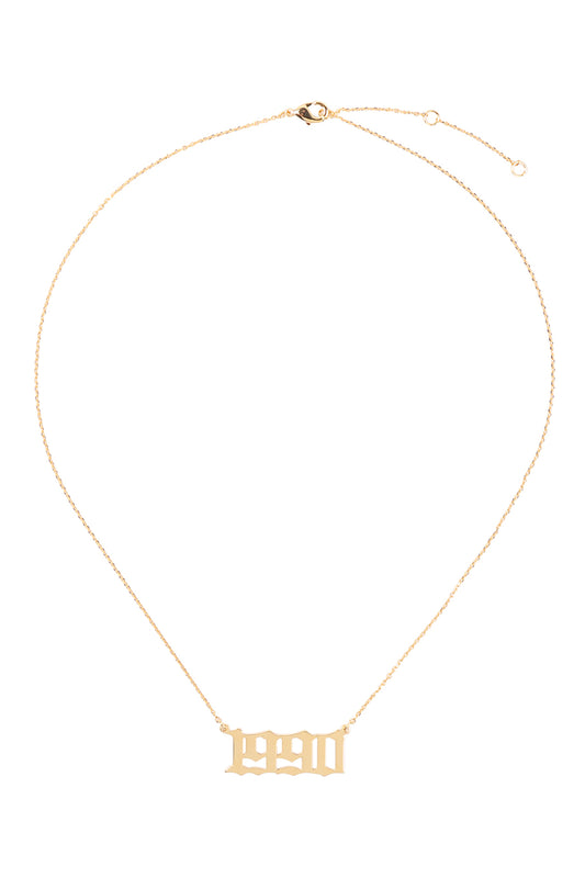 "1990" Birth Year Personalized Necklace