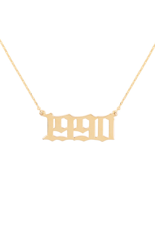 "1990" Birth Year Personalized Necklace