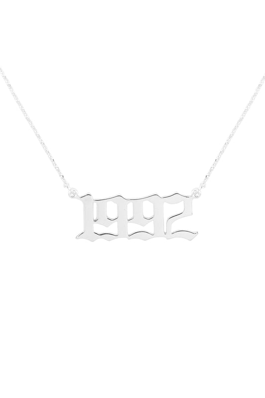 "1992" Birth Year Personalized Necklace