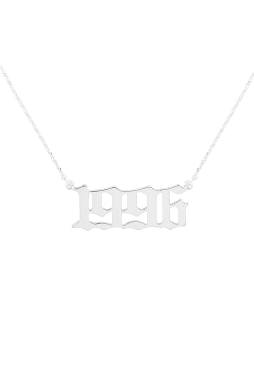 "1996" Birth Year Personalized Necklace