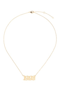 "1998" Birth Year Personalized Necklace