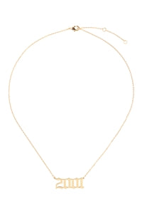 "2001" Birth Year Personalized Necklace