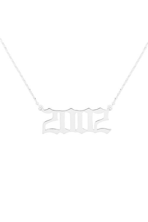 "2002" Birth Year Personalized Necklace