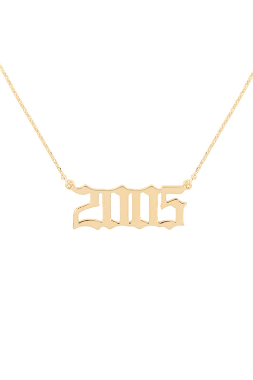 "2005" Birth Year Personalized Necklace