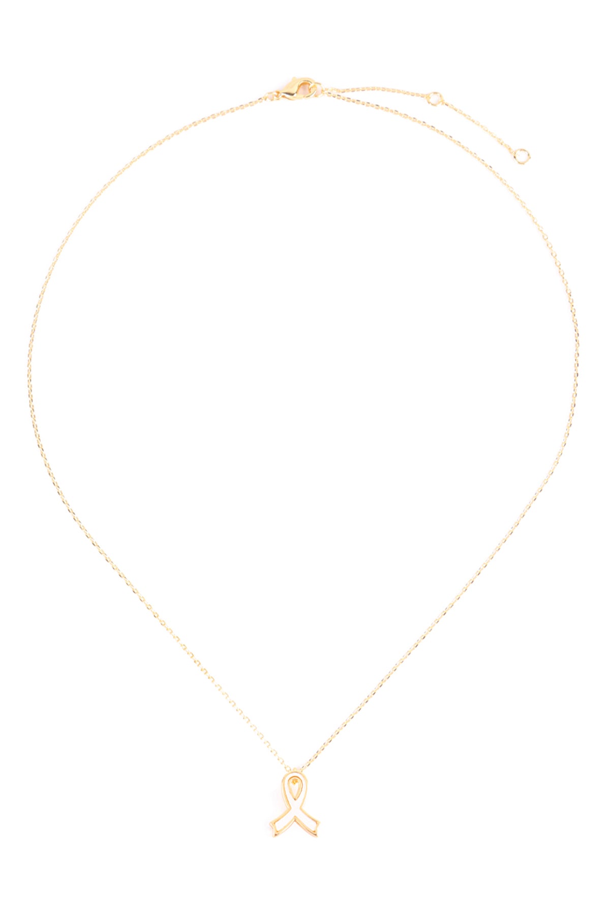 Purity White Ribbon Pendant Necklace
