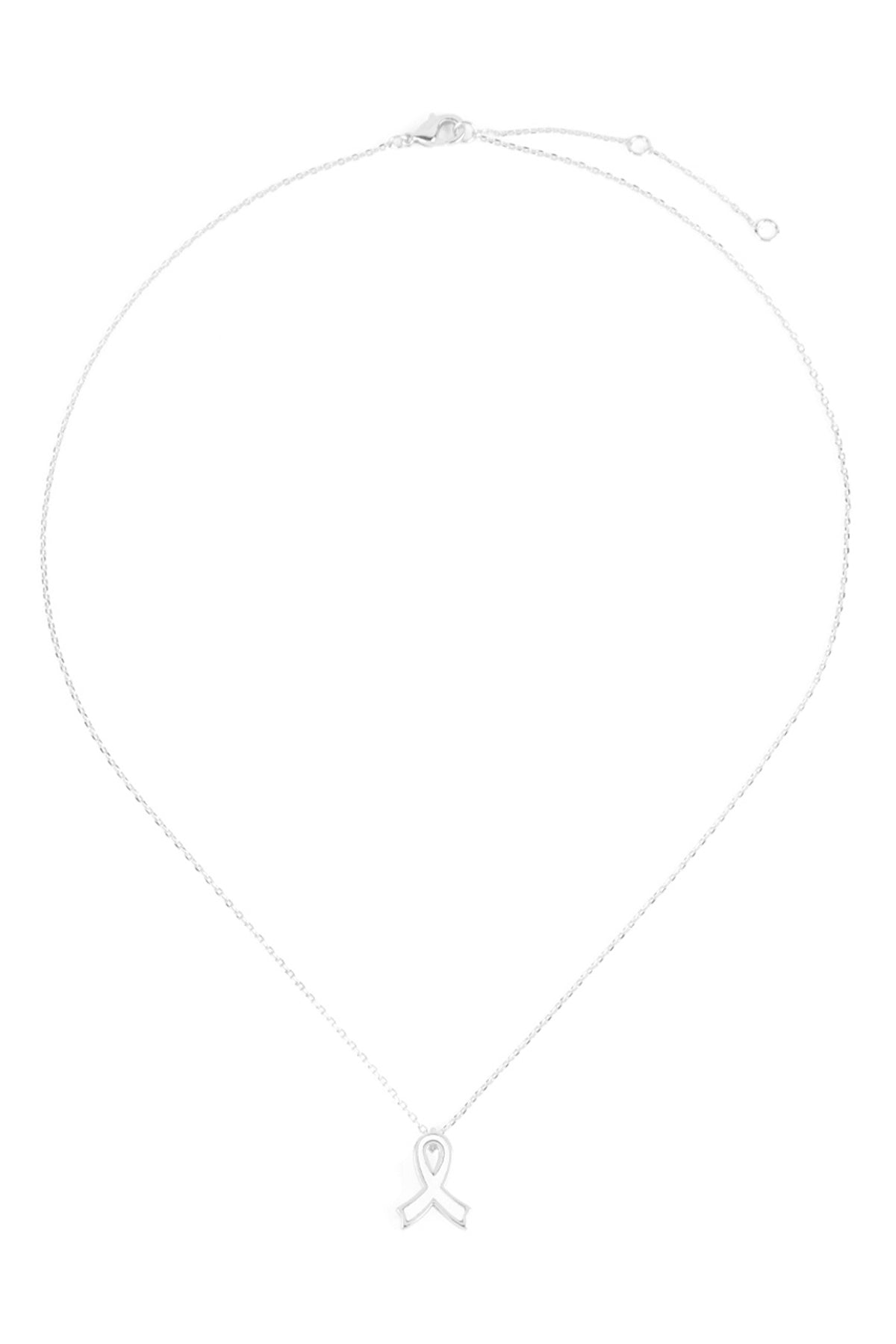 Purity White Ribbon Pendant Necklace