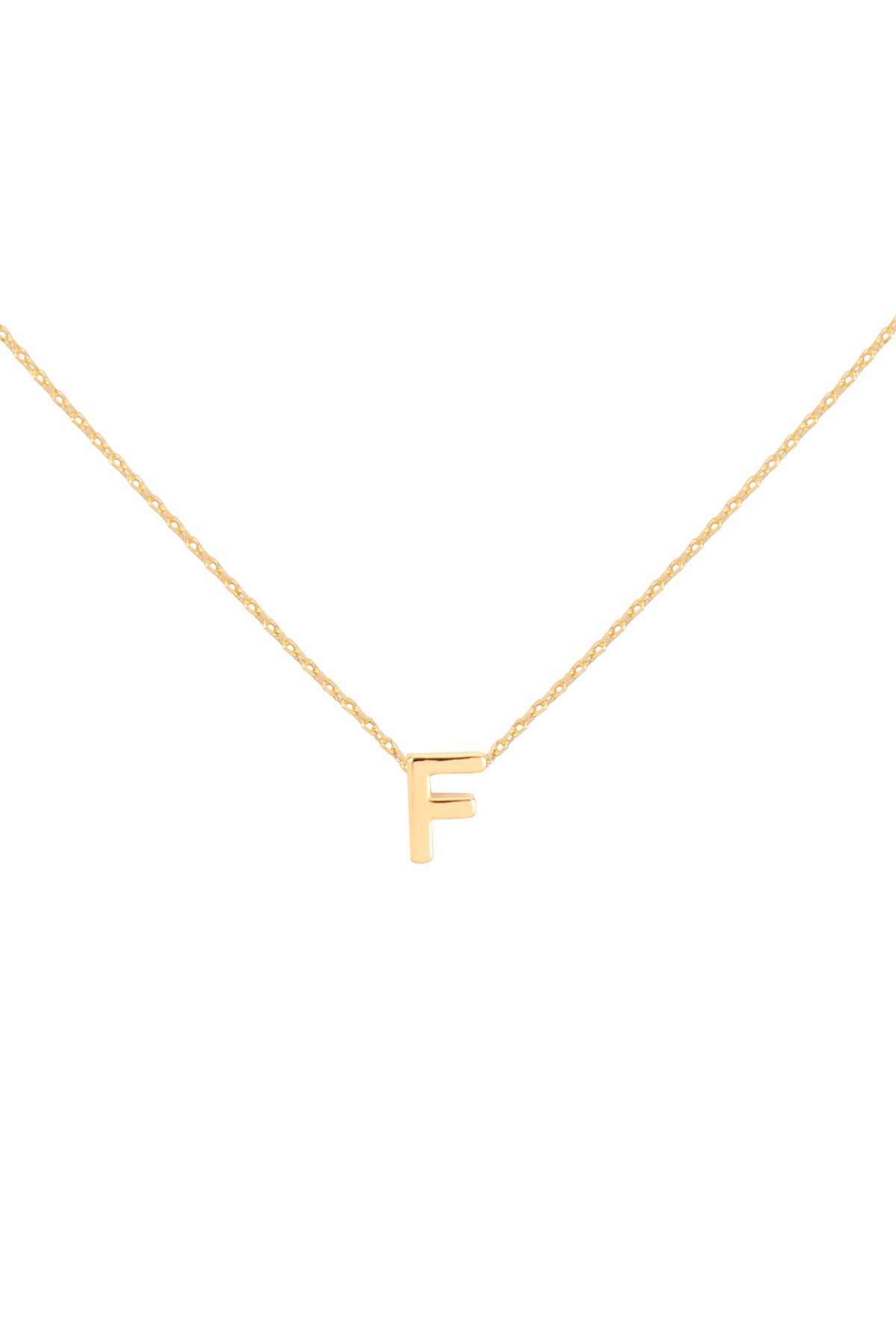 Initial Dainty Gold Charm Necklace