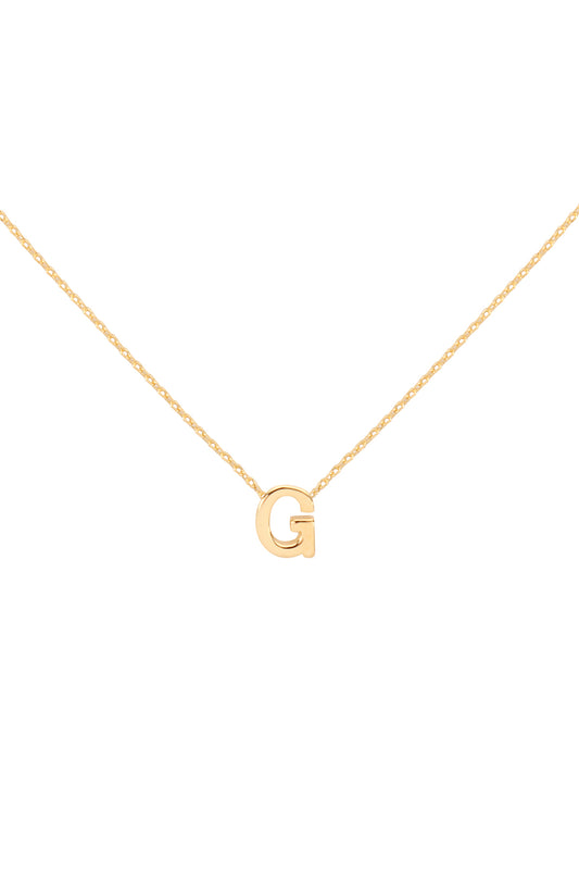Initial Dainty Gold Charm Necklace