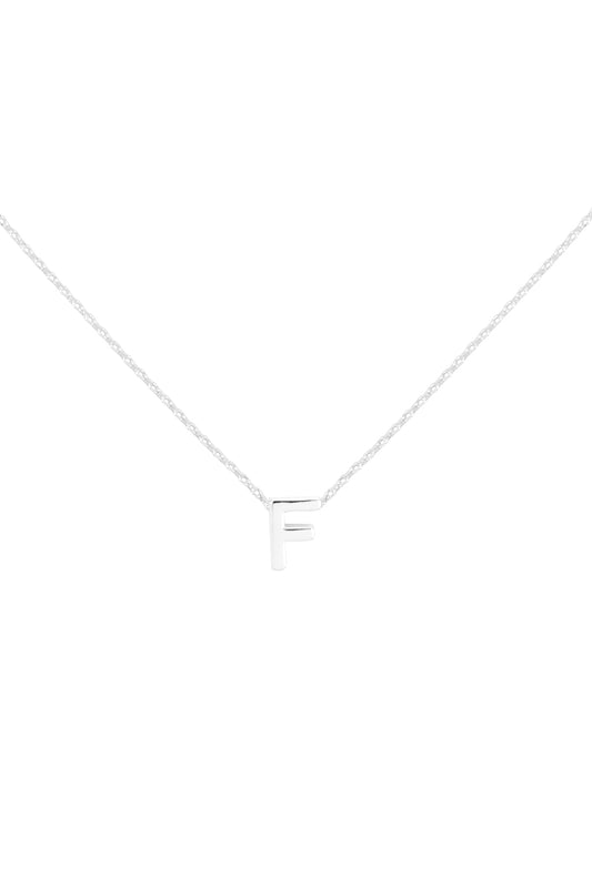 Initial Dainty Charm Silver Necklace