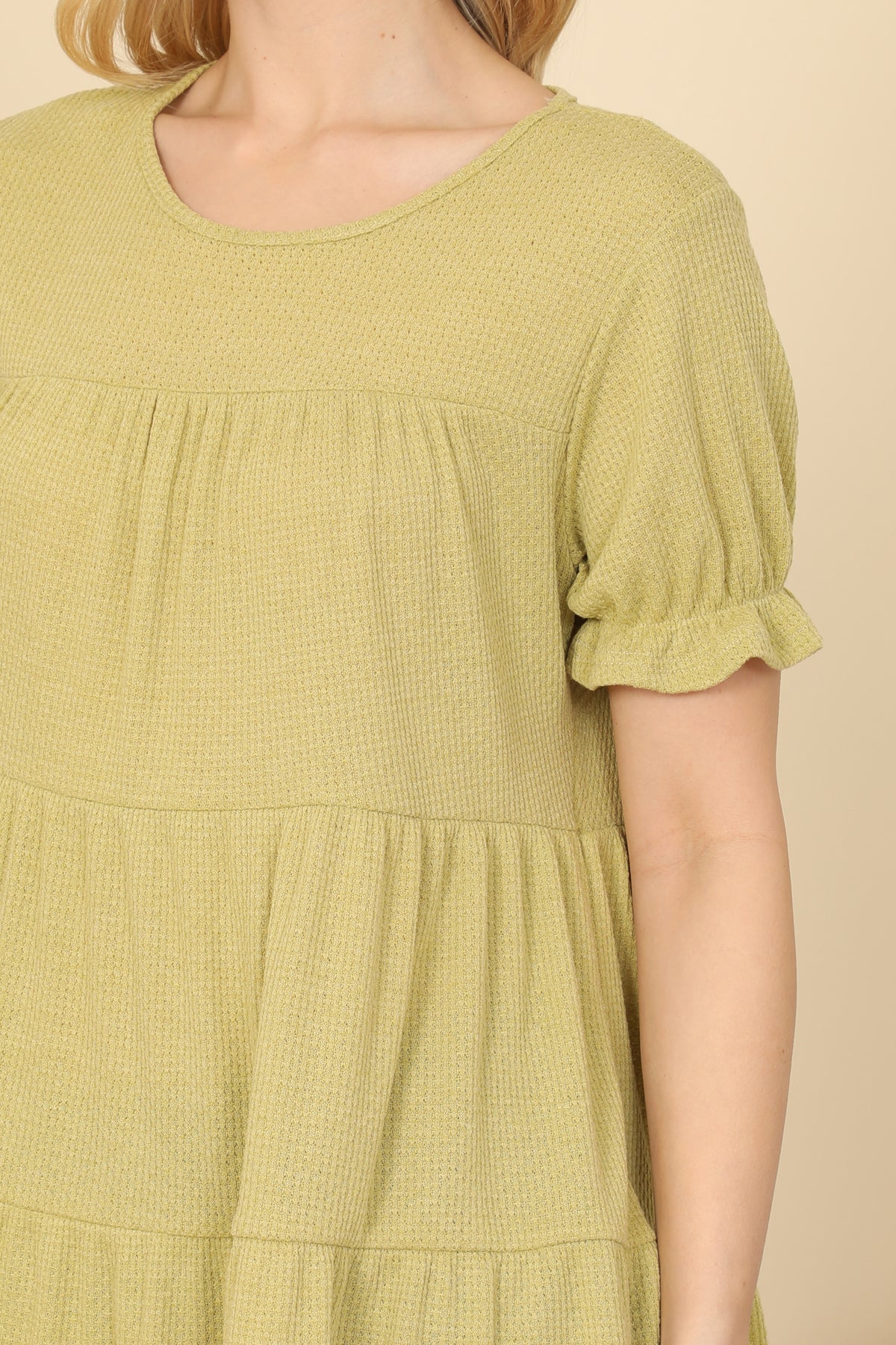 Ruffle Short Sleeve Tiered Top