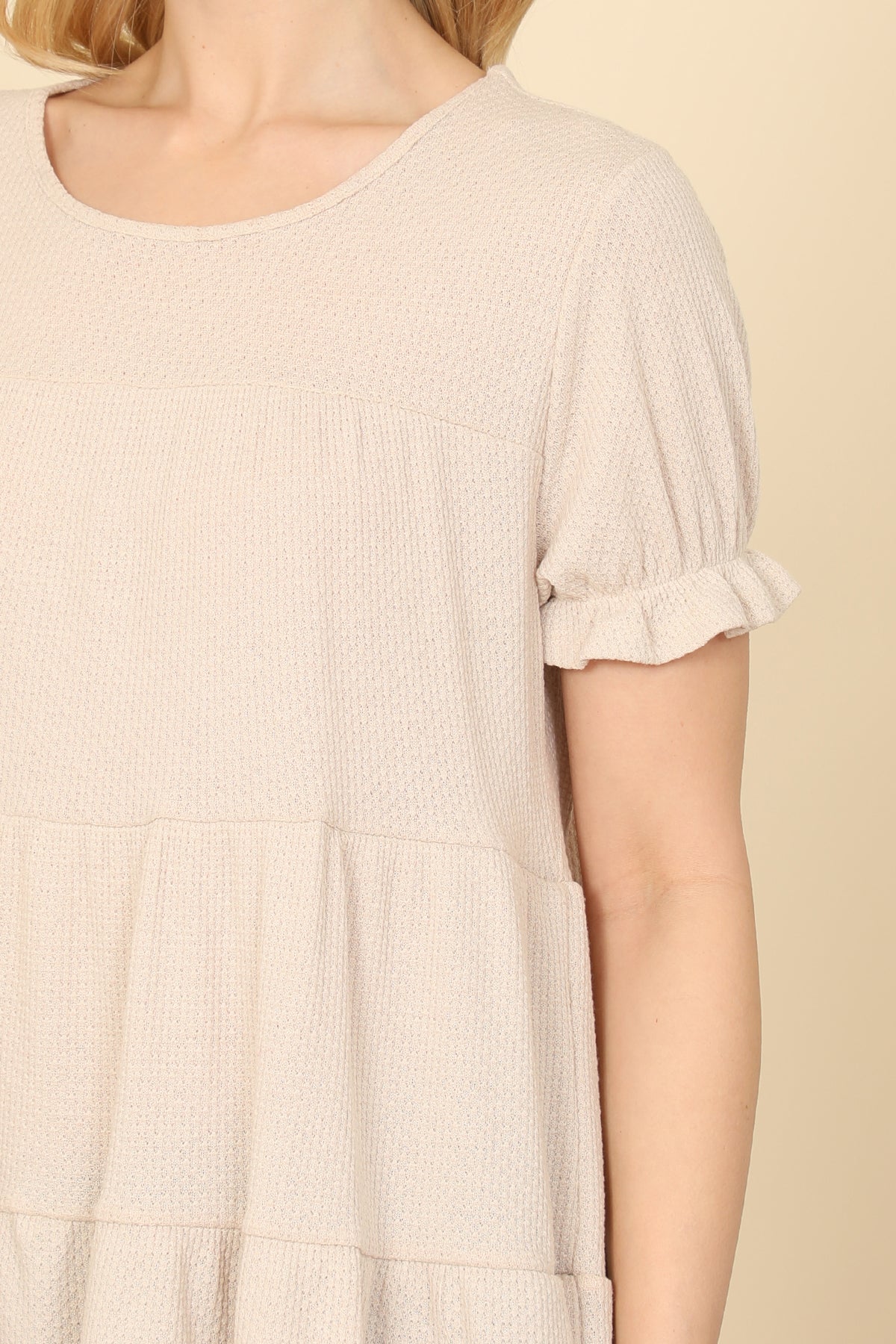 Ruffle Short Sleeve Tiered Top