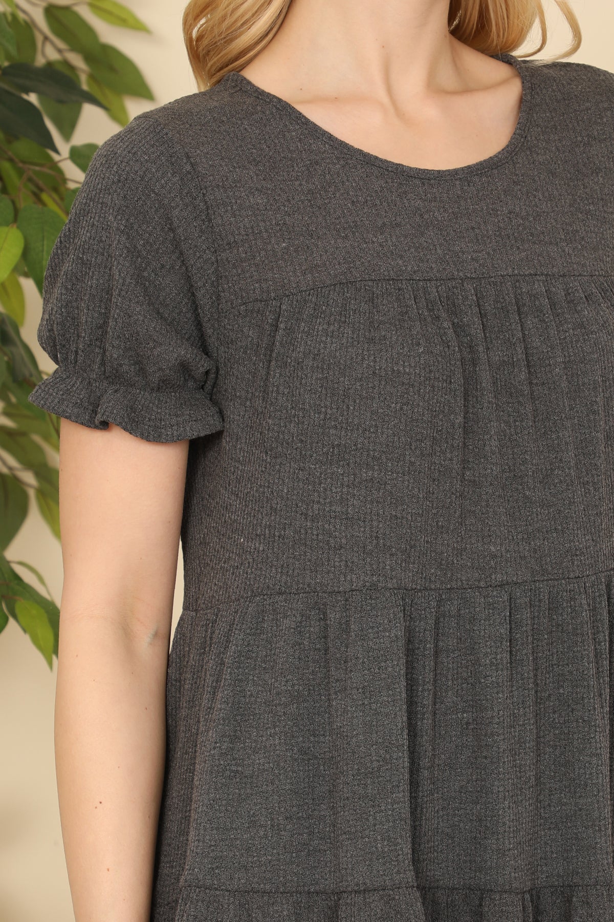 Ruffle Short Sleeve Tiered Top