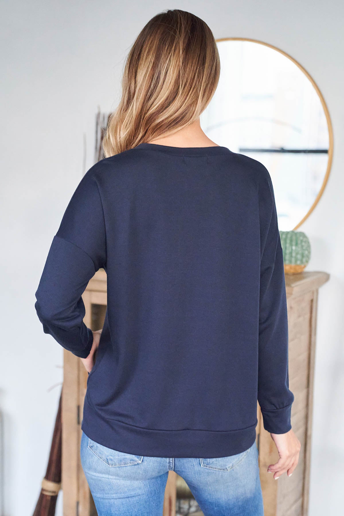 Long Sleeve French Terry With Kangaroo Pocket Top