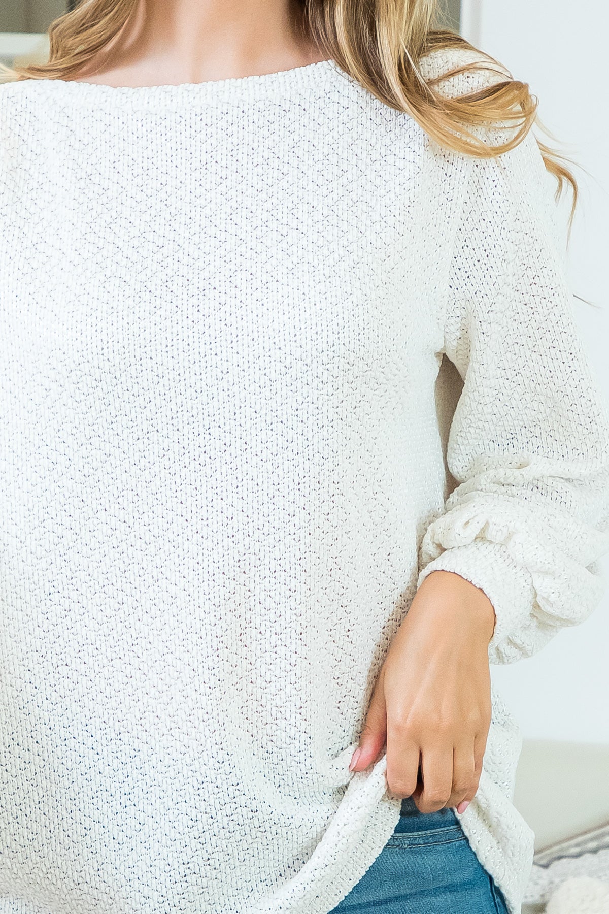 Plus Size Geo Pattern Boat Neck Long Sleeve Top