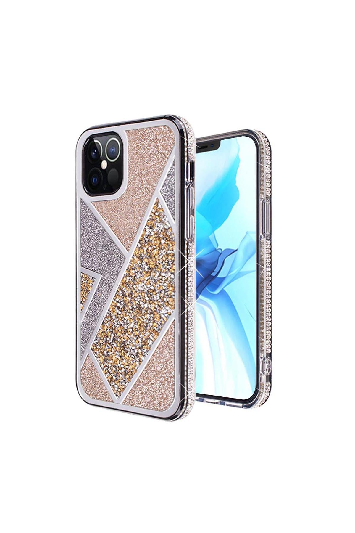 FOR iPHONE 12 PRO MAX 6.7 RHOMBUS BLING GLITTER DIAMOND CASE COVER