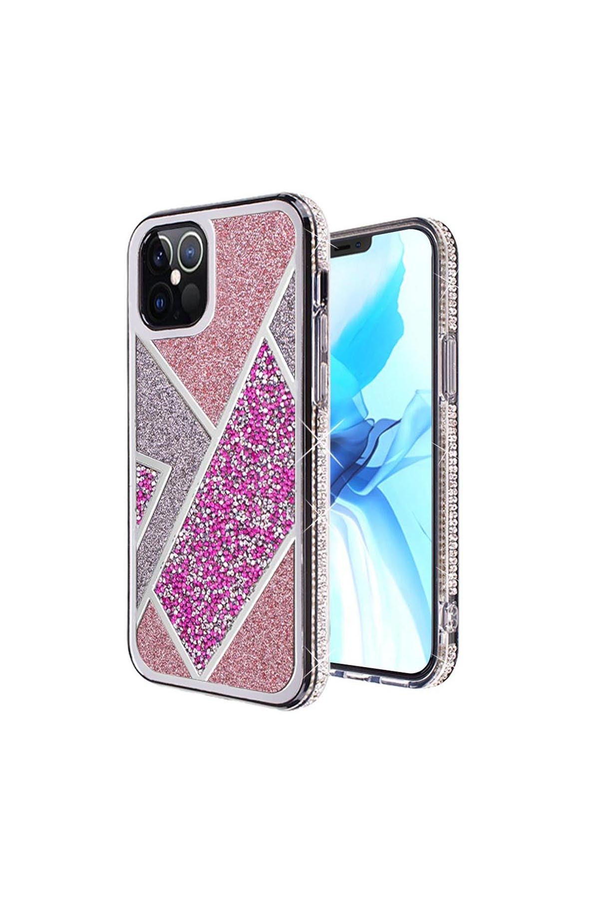 FOR iPHONE 12 PRO MAX 6.7 RHOMBUS BLING GLITTER DIAMOND CASE COVER