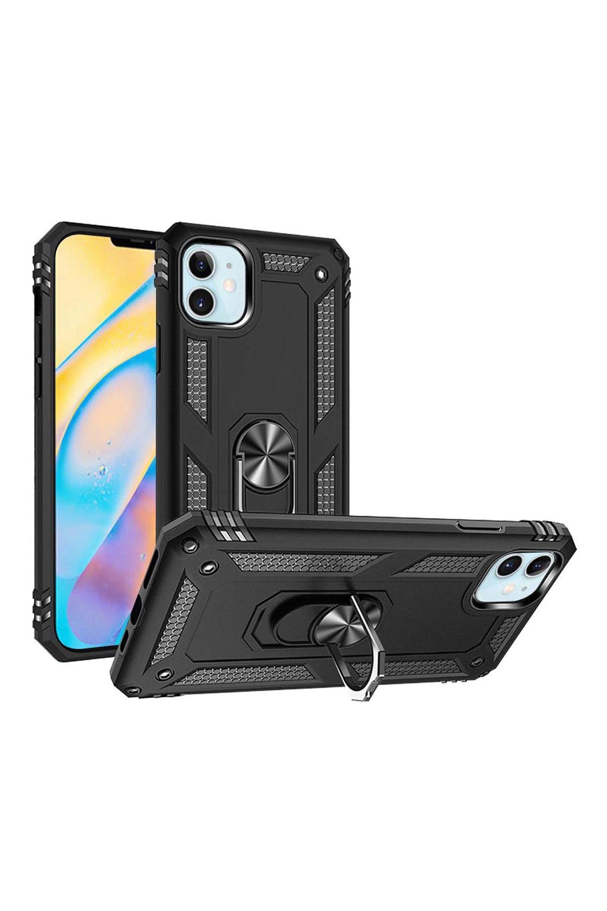 iPhone 12Mini 5.4 Ring Magnetic Kickstand Hybrid Case Cover
