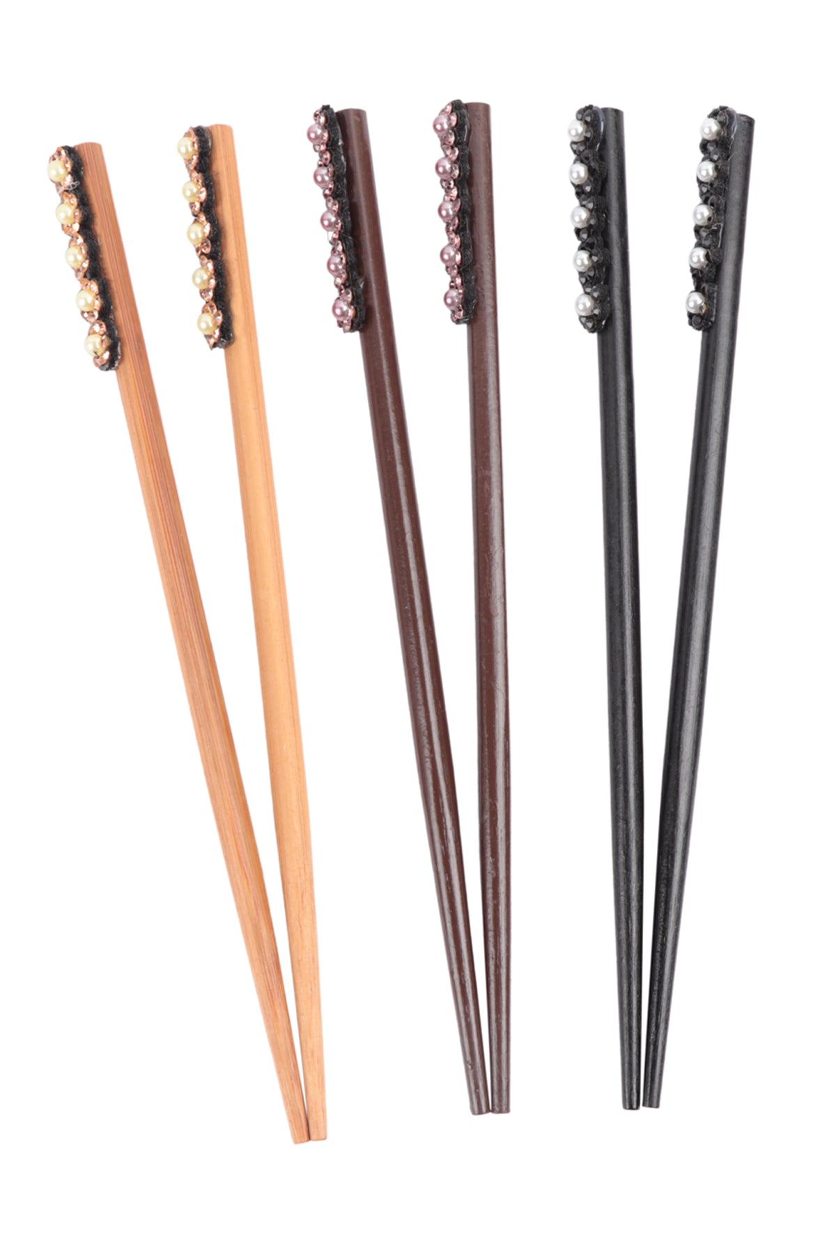 Decorated Chopsticks With Pearl Assorted Set
