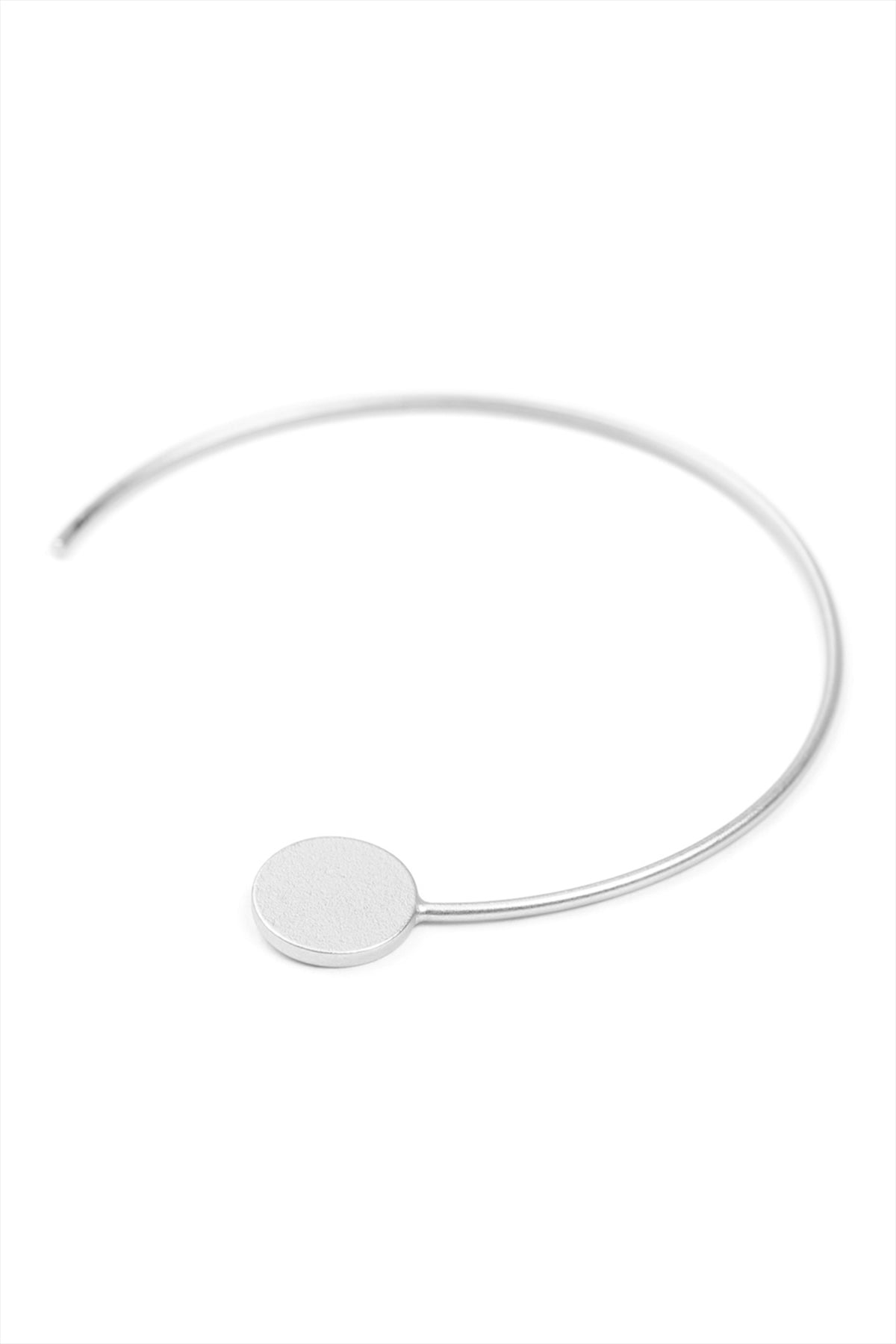 1.5 Inch Wired 'C' Hoop with Disc Earrings