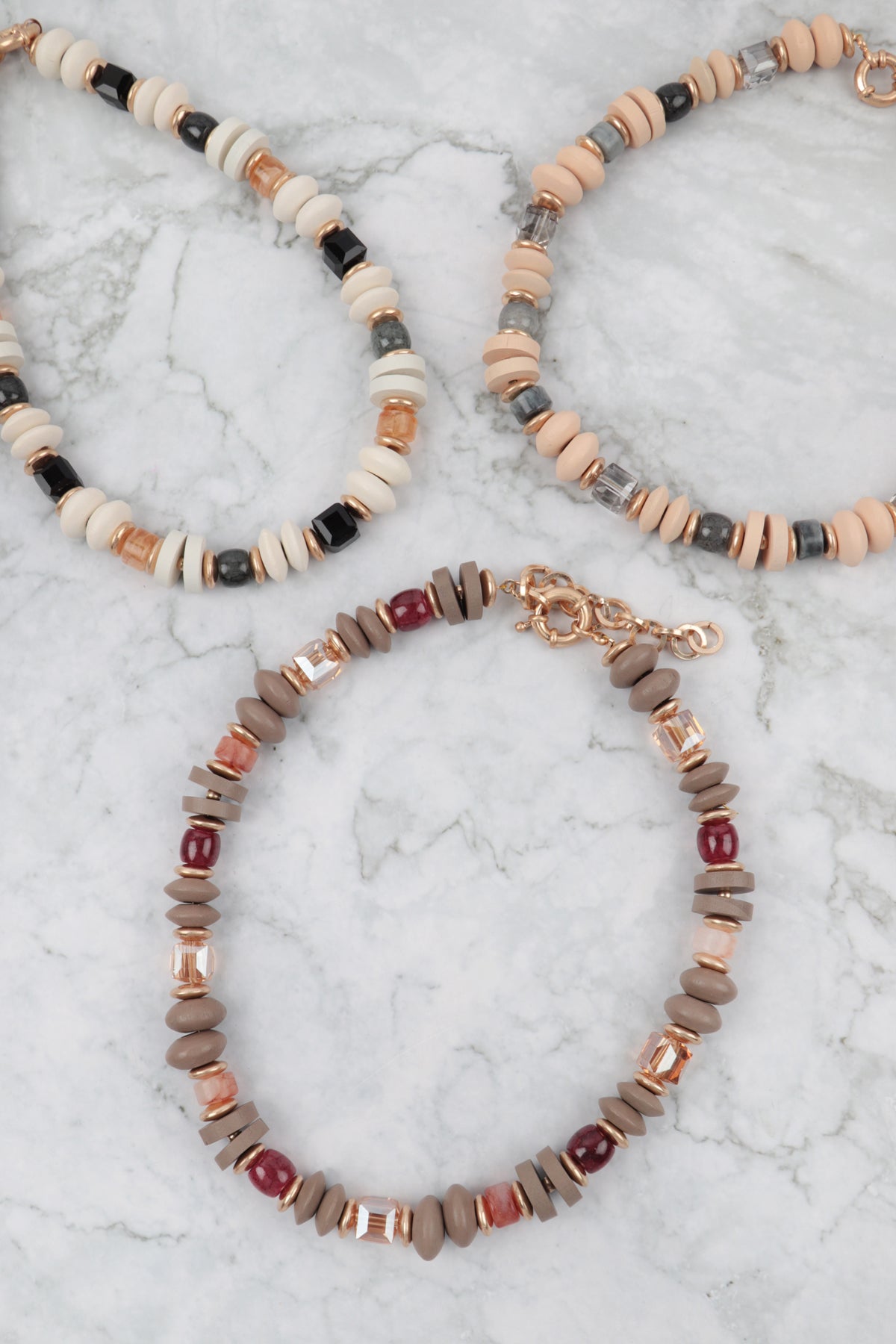 Wood, Mix Beads Boho Necklace