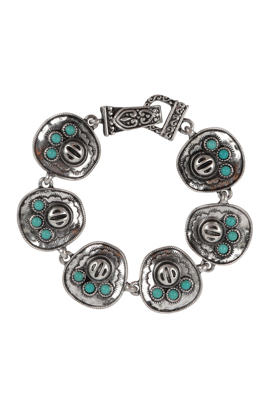 Cowboy Hat Chain Link Magnetic Bracelet
