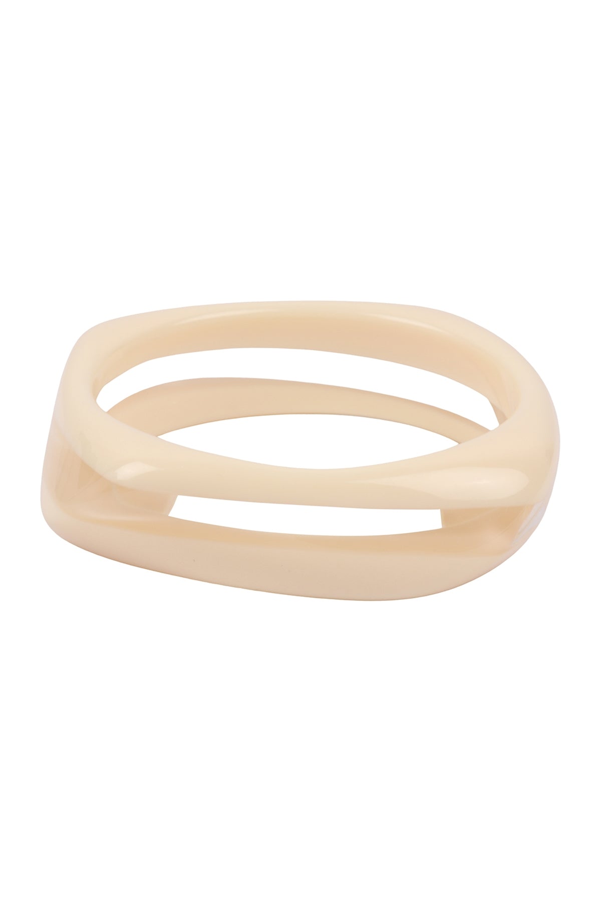 Distorted Square Shape Acetate Bangle Bracelet