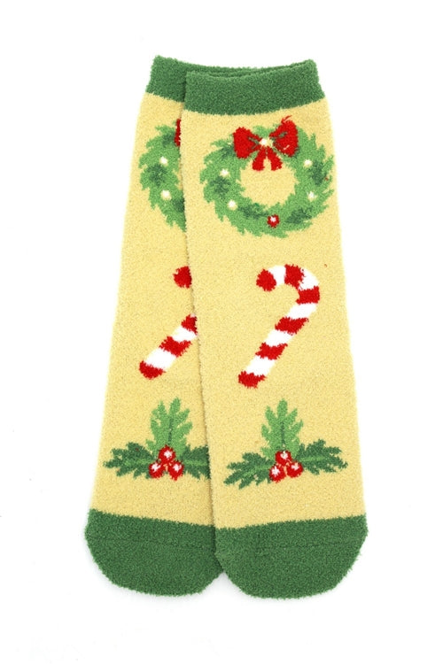 Fuzzy And Cozzy Christmas Socks Assorted 12 Pcs Pack