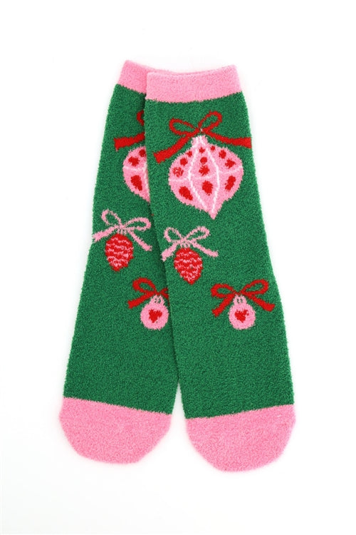 Fuzzy And Cozzy Christmas Socks Assorted 12 PCS Pack ( 4 Designs 3 Pairs each)