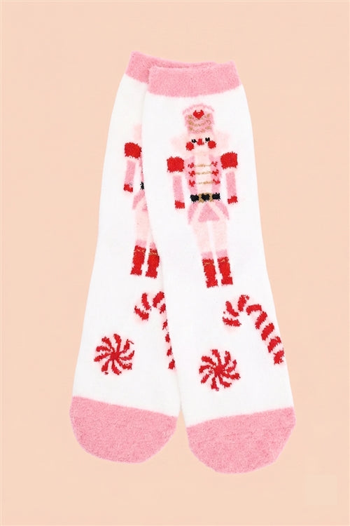 Fuzzy And Cozzy Christmas Socks Assorted 12 PCS Pack ( 4 Designs 3 Pairs each)
