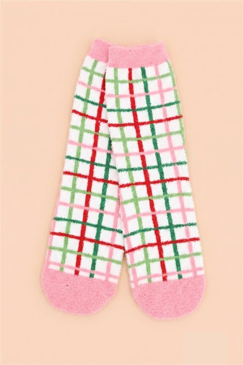 Fuzzy And Cozzy Christmas Socks Assorted 12 PCS Pack ( 4 Designs 3 Pairs each)