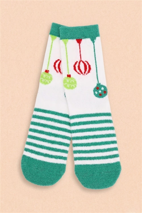 Fuzzy And Cozzy Christmas Socks Assorted 12 PCS Pack ( 4 Designs 3 Pairs each)